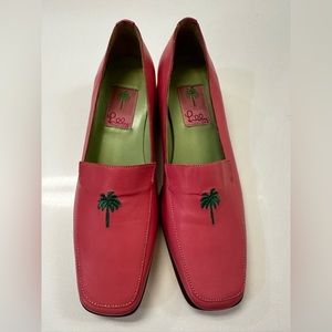 Lilly Pulitzer Pink Leather Loafers